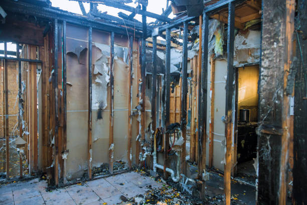 Professional Fire Damage Repair technician working in Wellston, OH